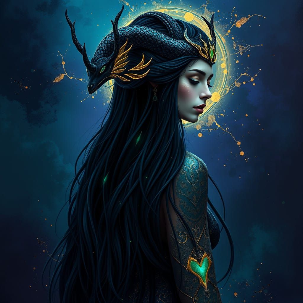 Ethereal Goddess of Night and Enchantment