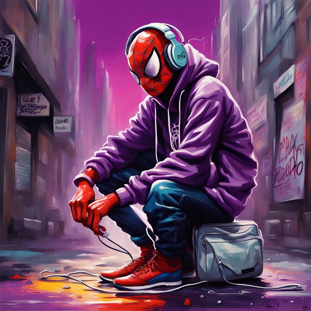 Miles Morales Spider-Man Graffiti Art