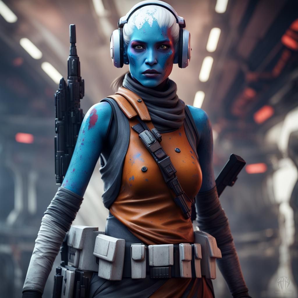 Twi'lek Soldier in Stormtrooper Armor, Digital Art