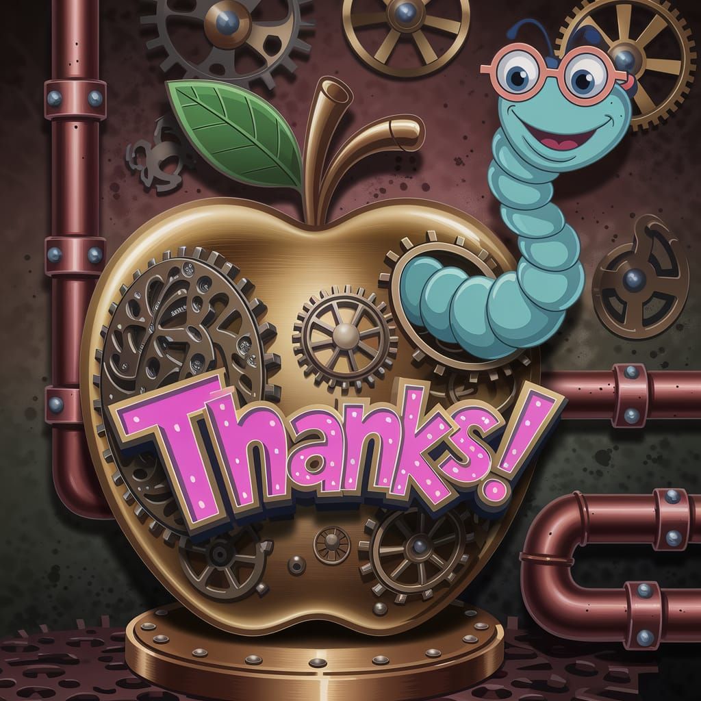 A 3D apple crafted from antique brushed brass, encrusted wit...