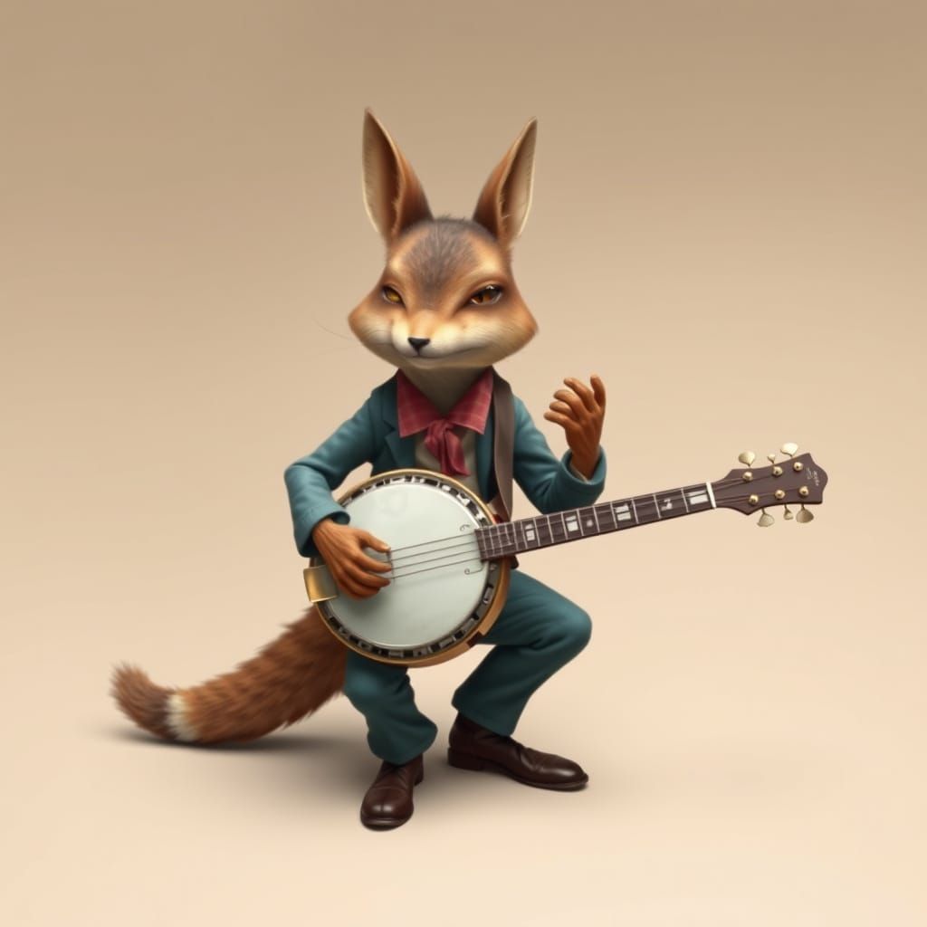 Anthropomorphic Shoe Plays Banjo