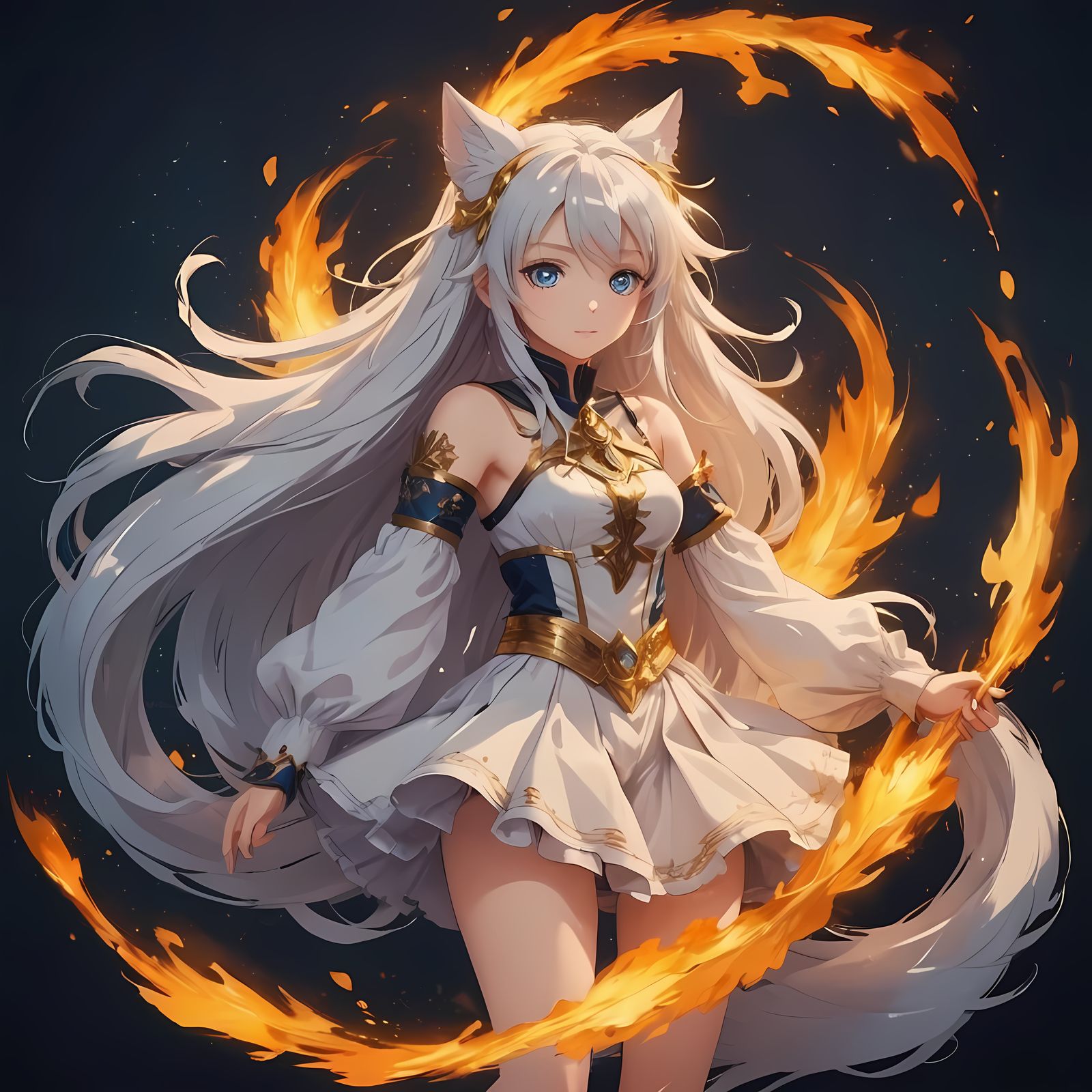 Anime Goddess with Blue Eyes