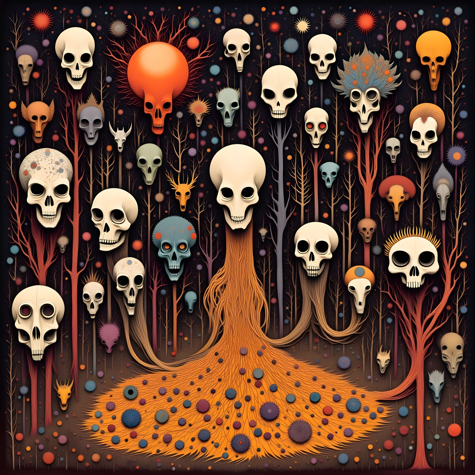 The first Alien spaghetti psychedelic lunchbox Jamaica prompt