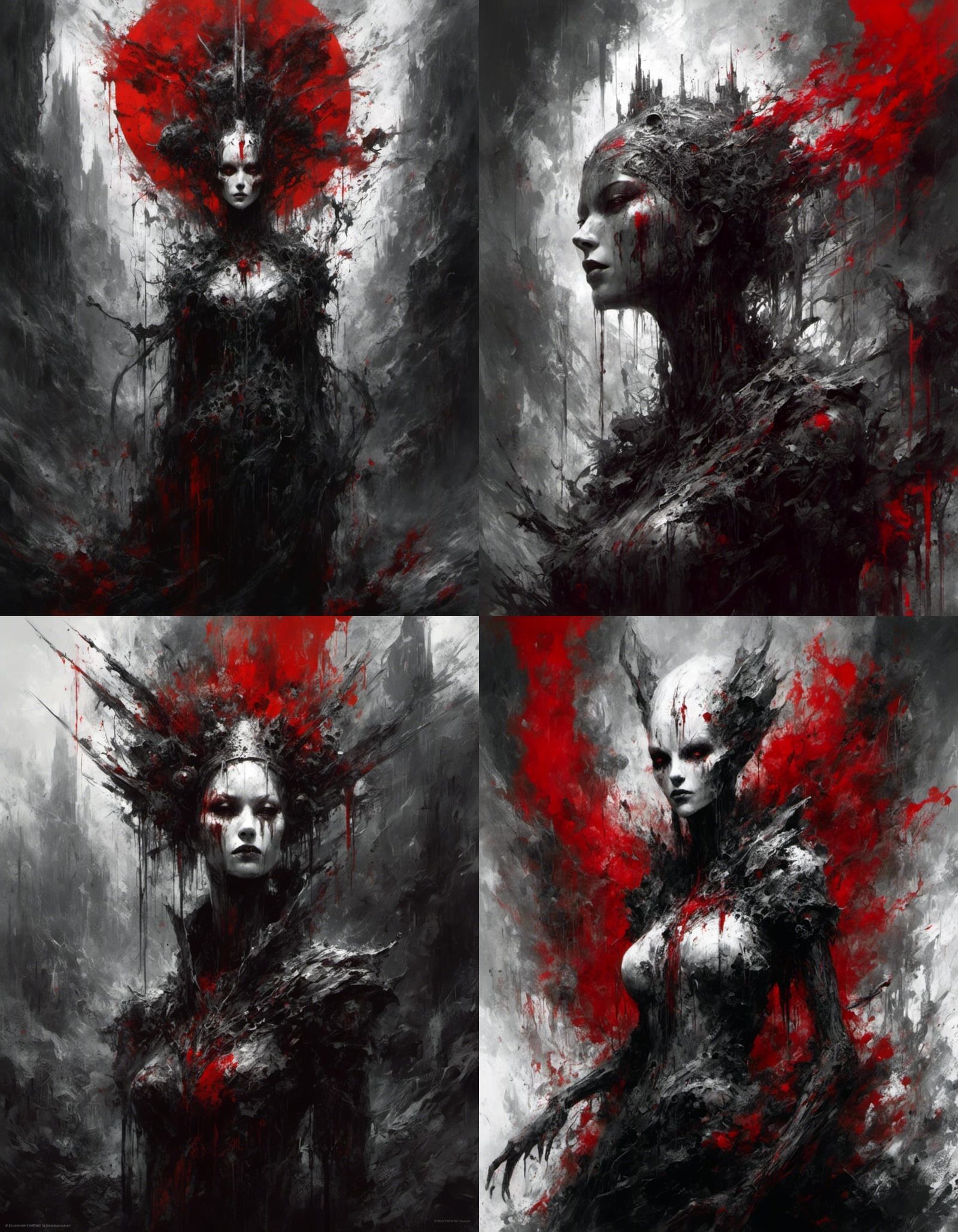 Terrifying Queen of Blood Speedpaint in Horror Style