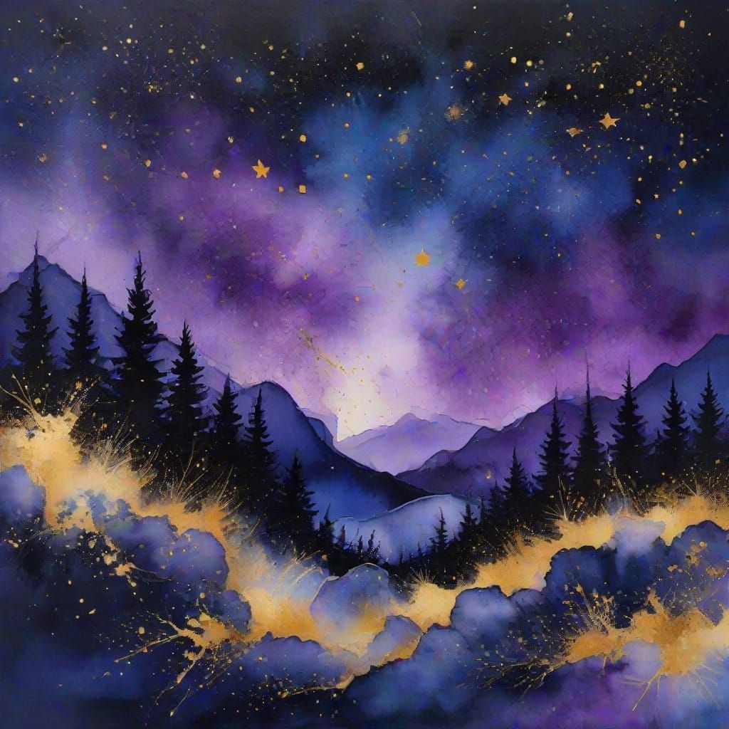 Celestial Dreams in Vibrant Ink