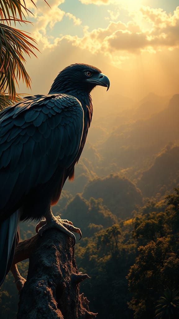 Egyptian spring time black eagle