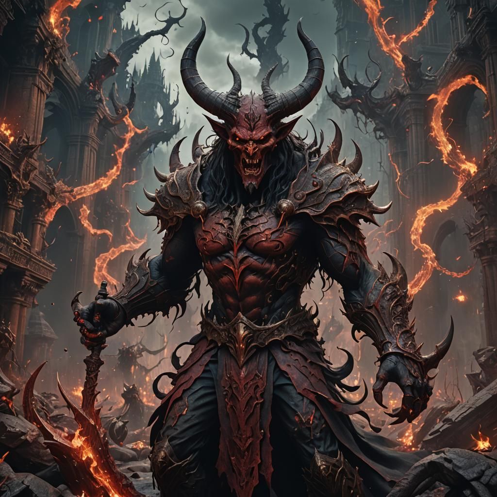 Detailed Matte Painting of a Fantastical Figure