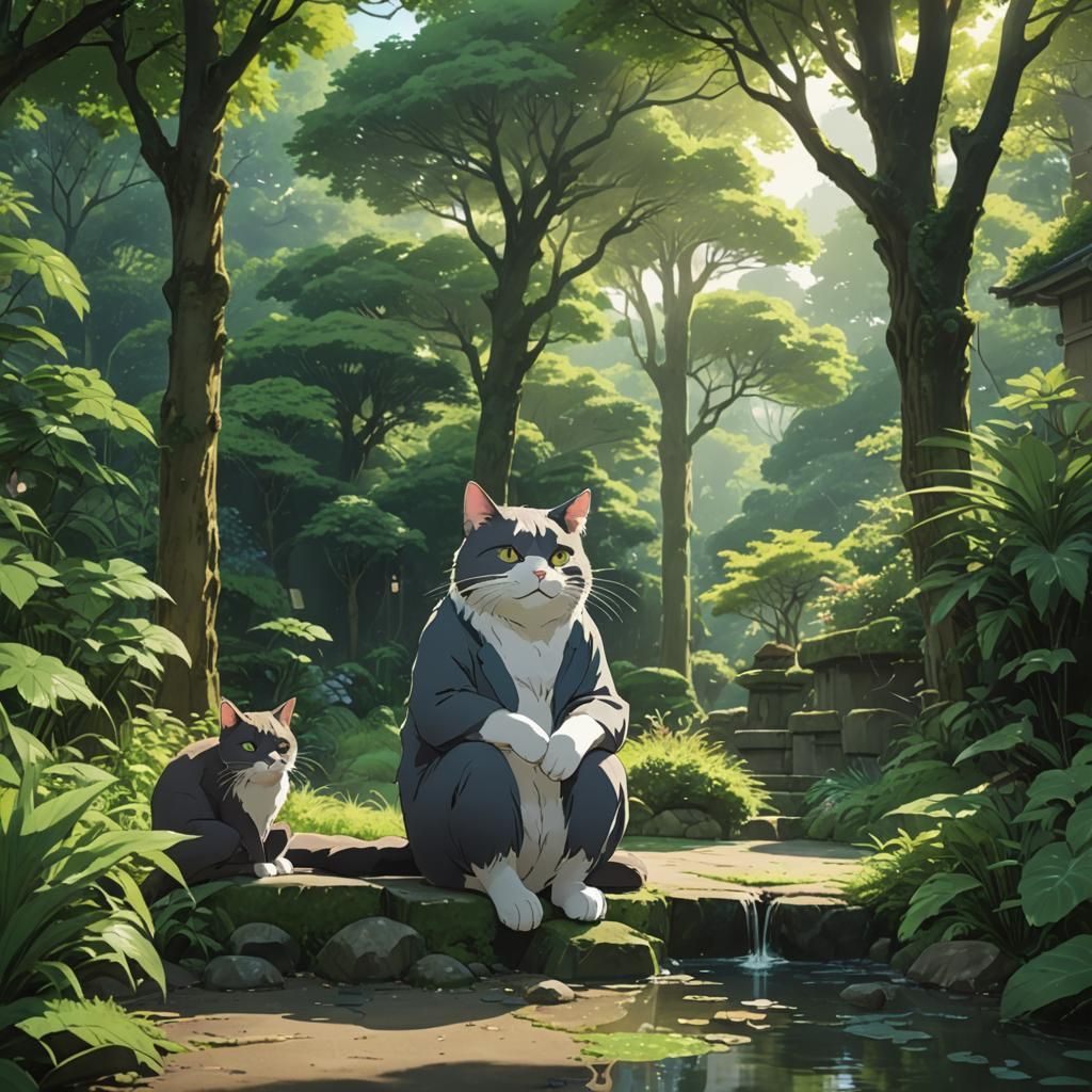 Studio Ghibli Anime: Wise Man Transforms into Cat