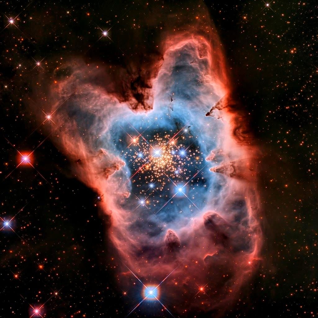 Star Cluster Embedded in a Nebula