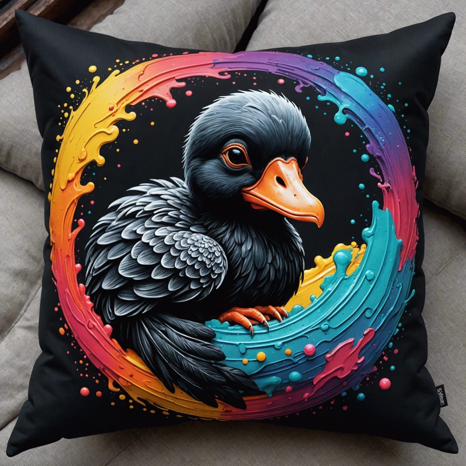 Celestial Dodo Sleeping: Graffiti Art in 8K