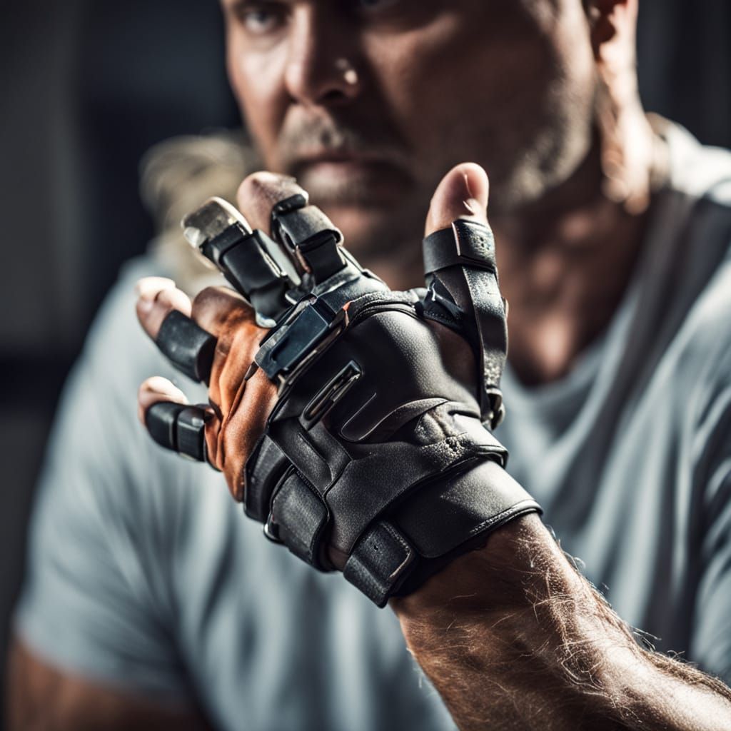 Man's Hand in a Cast under Professional Lighting