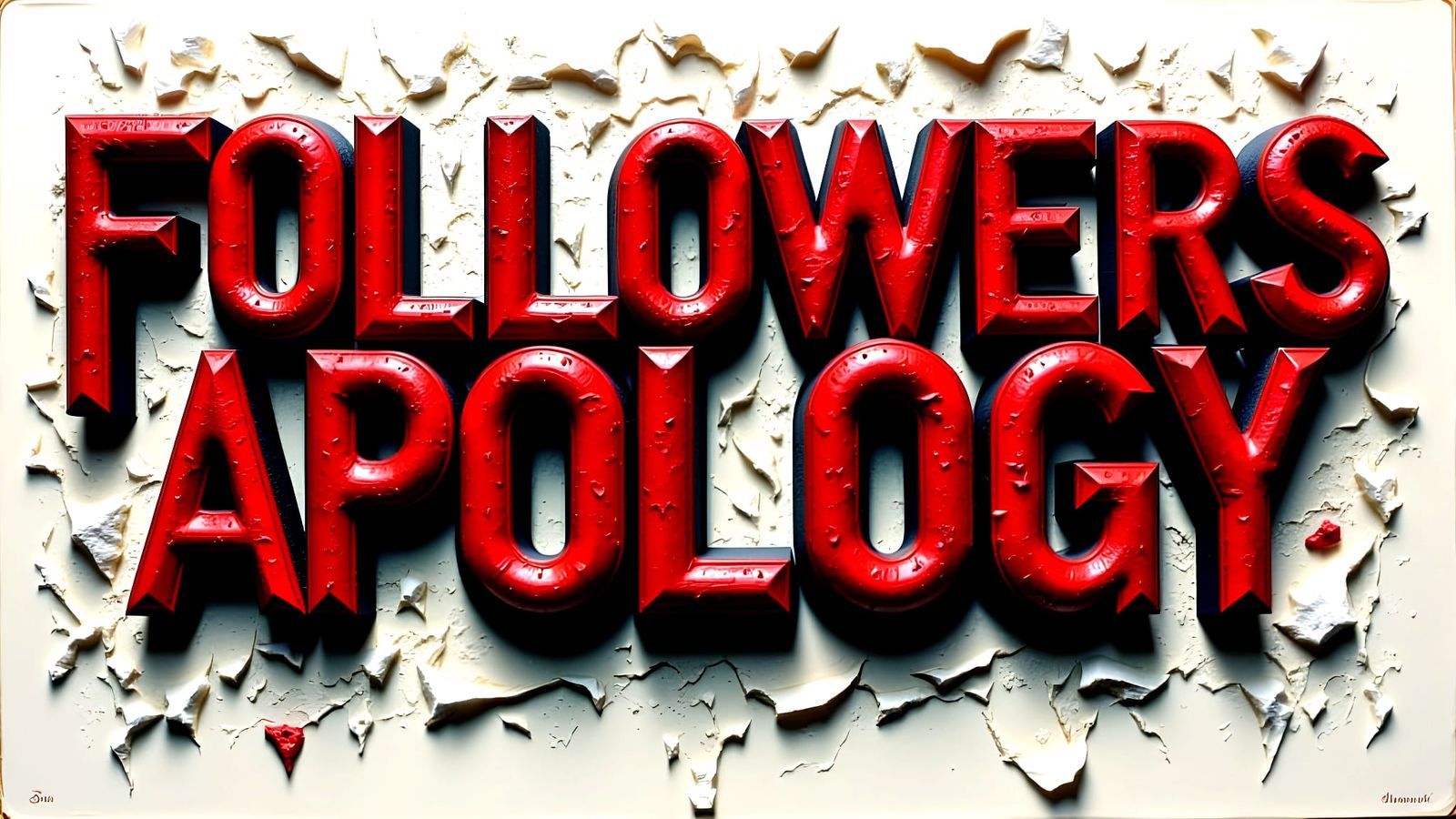 3D Textured Mixed Media Collage Poster with Words