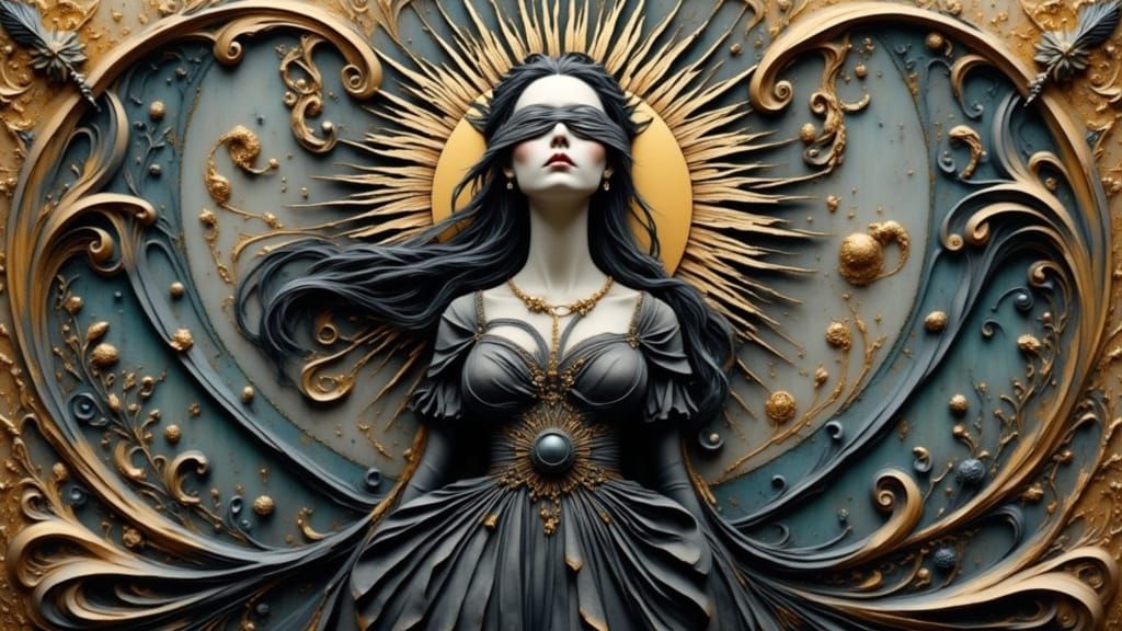 <lora:Zentangled:1.0> <lora:That Style Flux:1.0> <lora:Mixed watercolors:1.0> <lora:Flux inksplash fairy:1.0> Sculptural...