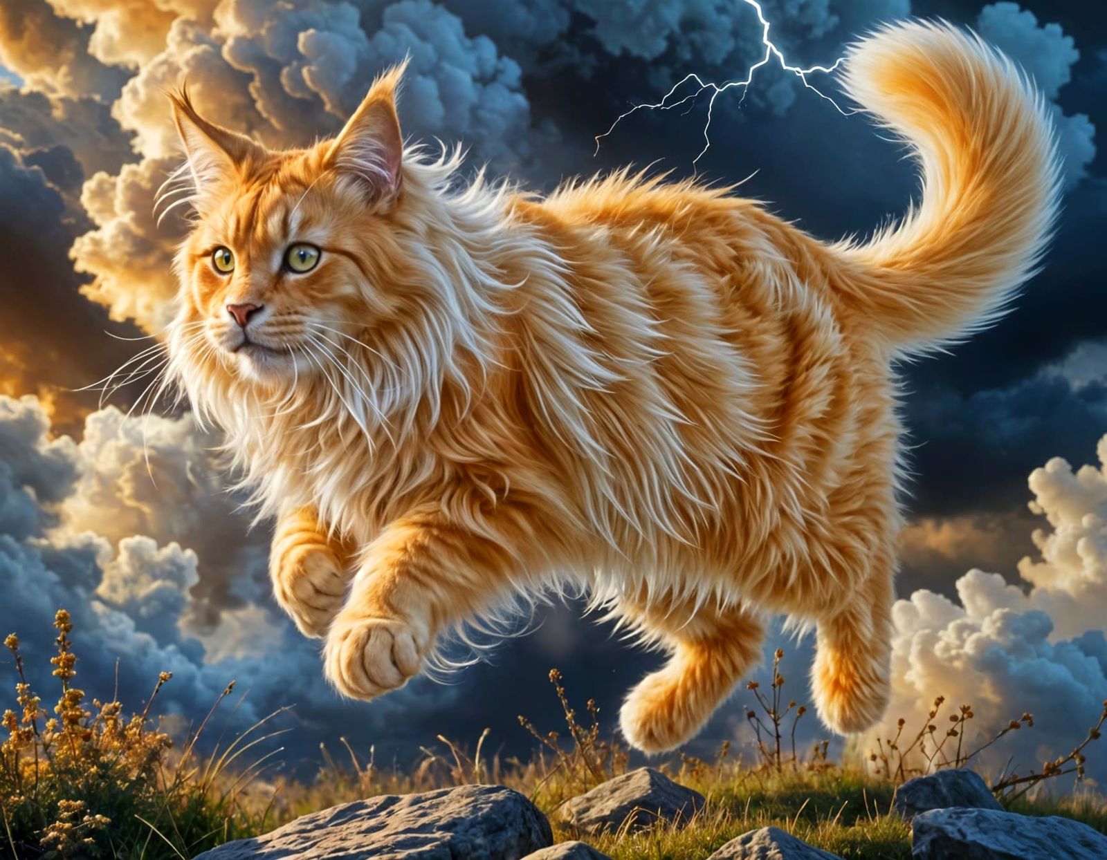 Fluffy Tail Animal in Natural Environment