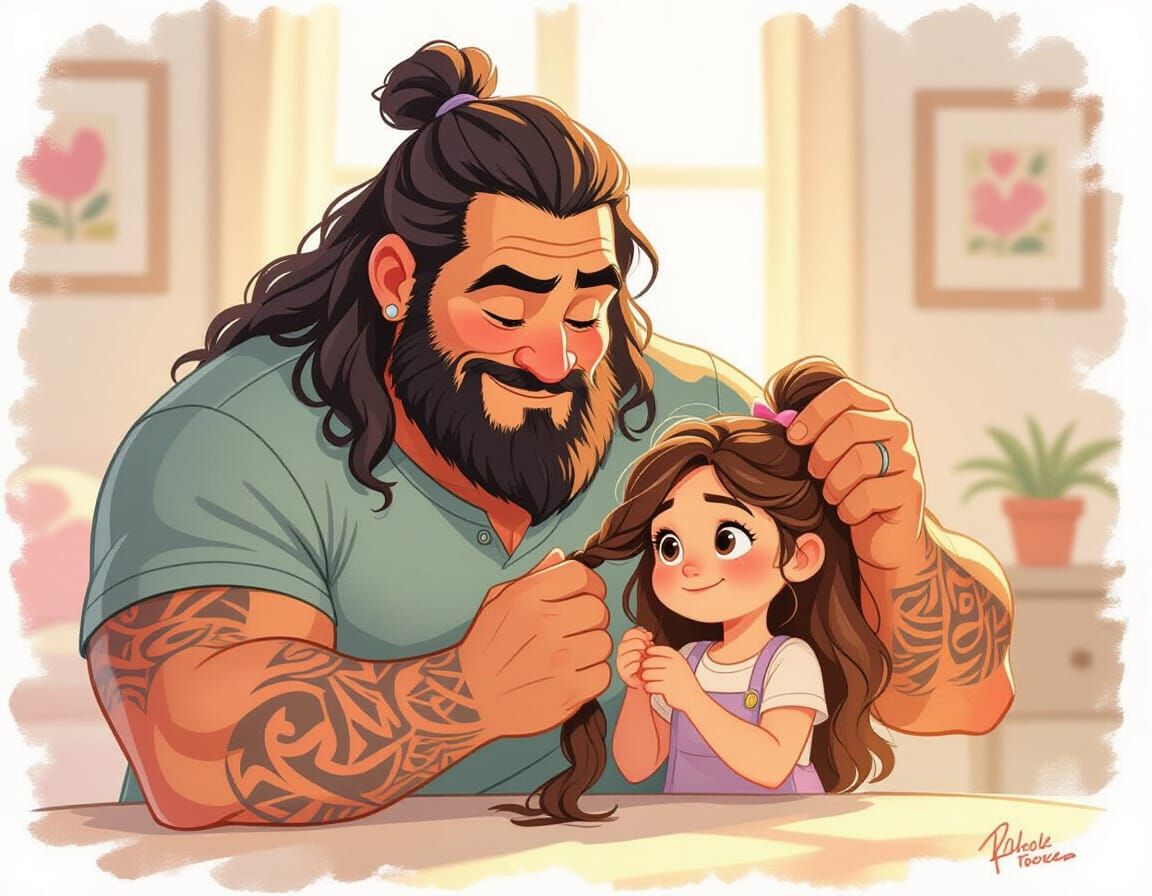 Heartwarming Father-Daughter Moment in Pixar Style