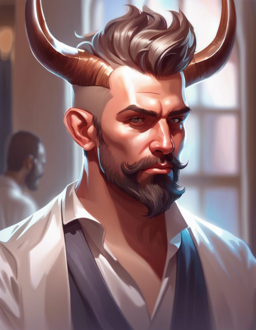 Horned Barber: Hyperdetailed Portrait in Unreal Engine 5