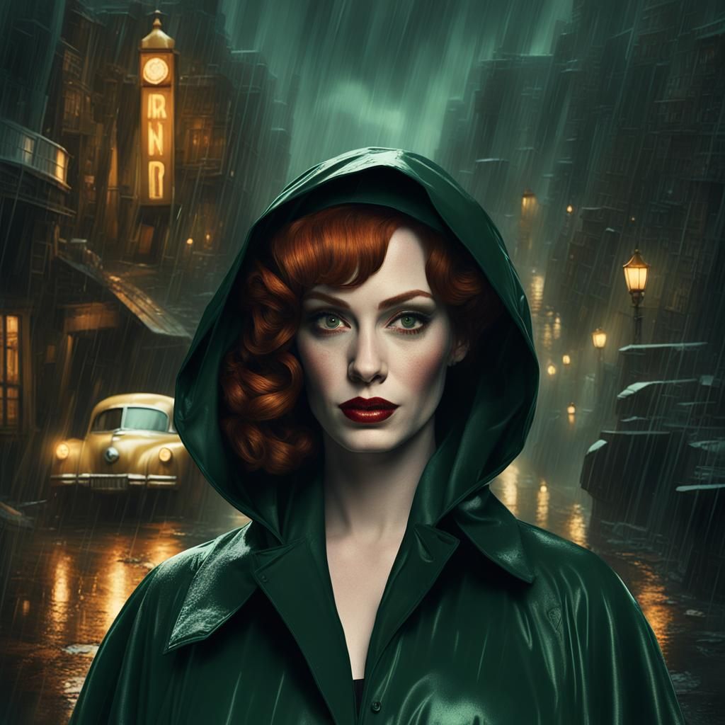 Christina Hendricks in Film Noir Style