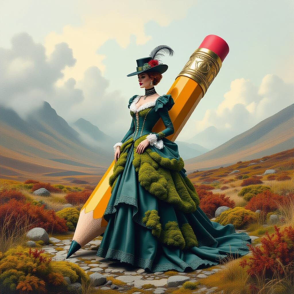 Mossy Pencil Transforms into Fashionista in Scottish Autumn