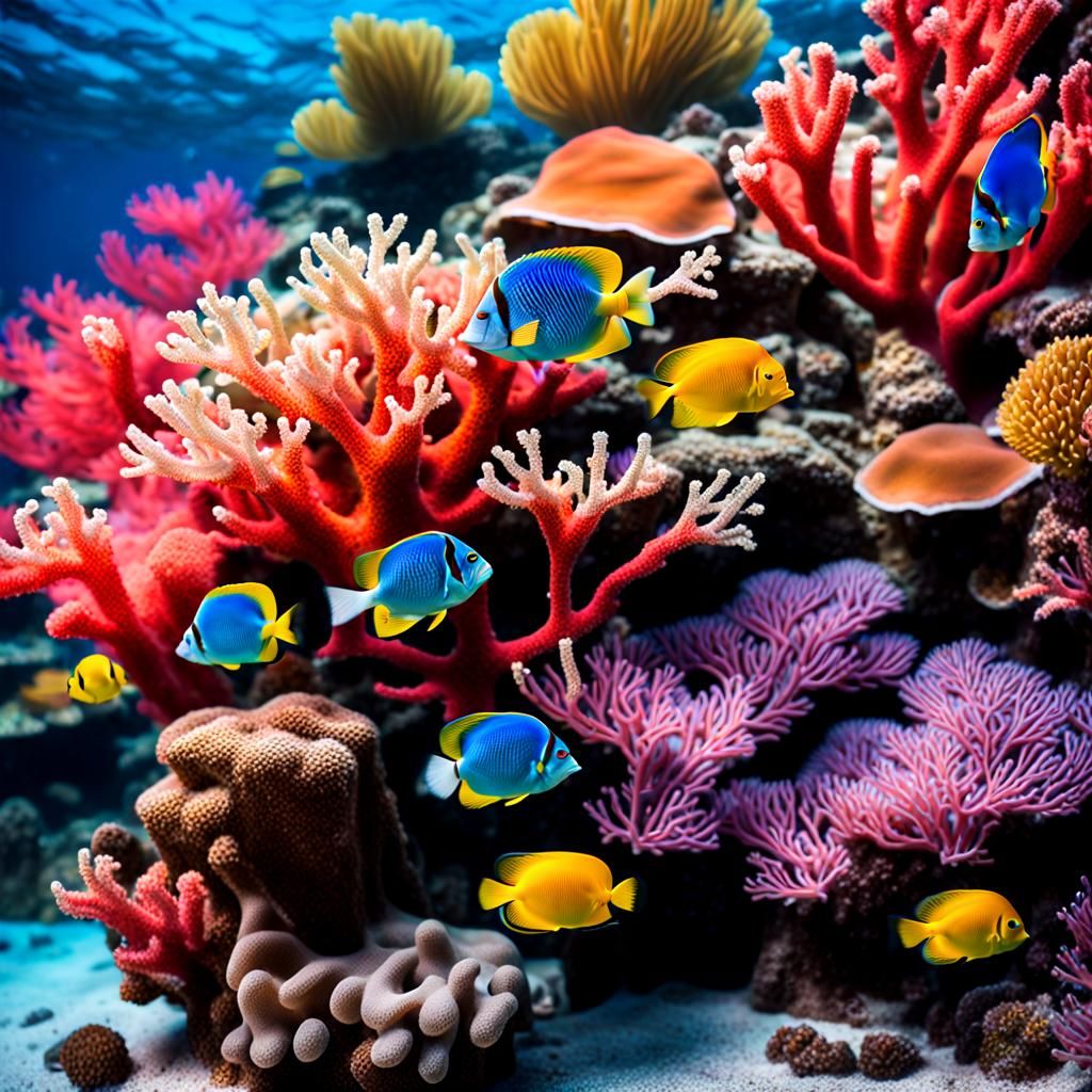 Underwater Coral Reef Ecosystem Photography