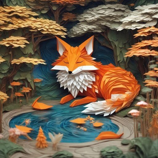 Sleeping Fox in Natural Light