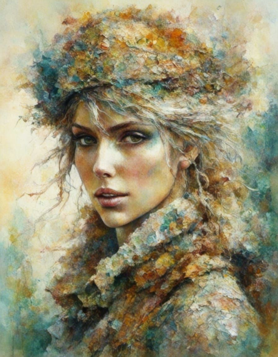 Elven Couple in Oils Style