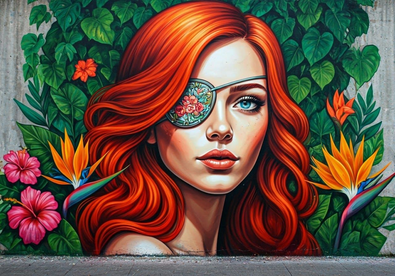 Elegant Graffiti Goddess Reveals Secret Eye