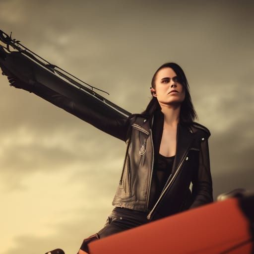 Cyberpunk Tank Woman vs. Punk Girl in Neon City