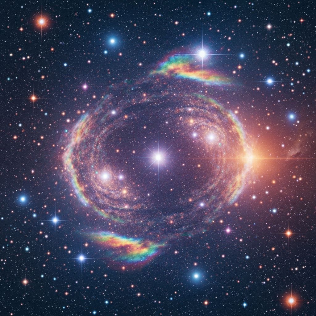 Kaleidoscopic Cosmic Nebula in Surreal Starscape