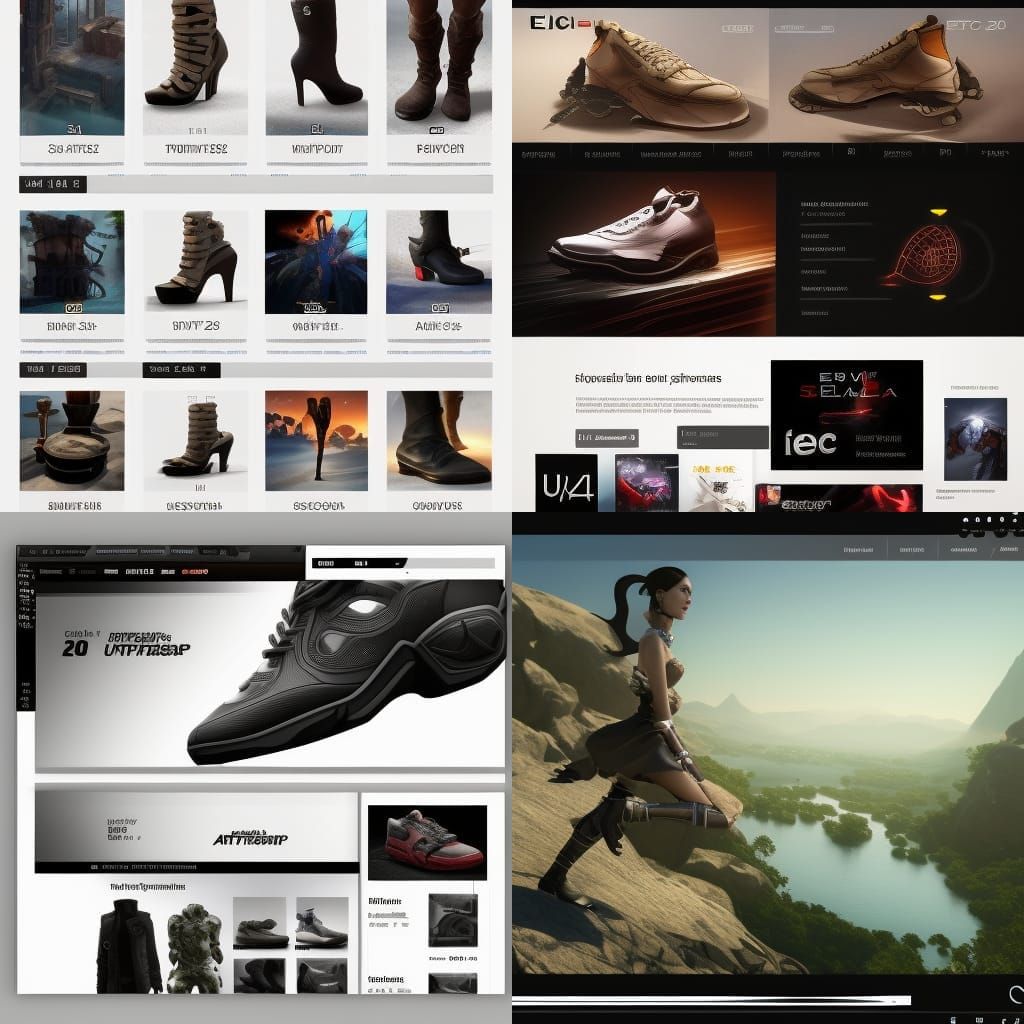 Shoe Website Design in Unreal Engine 5