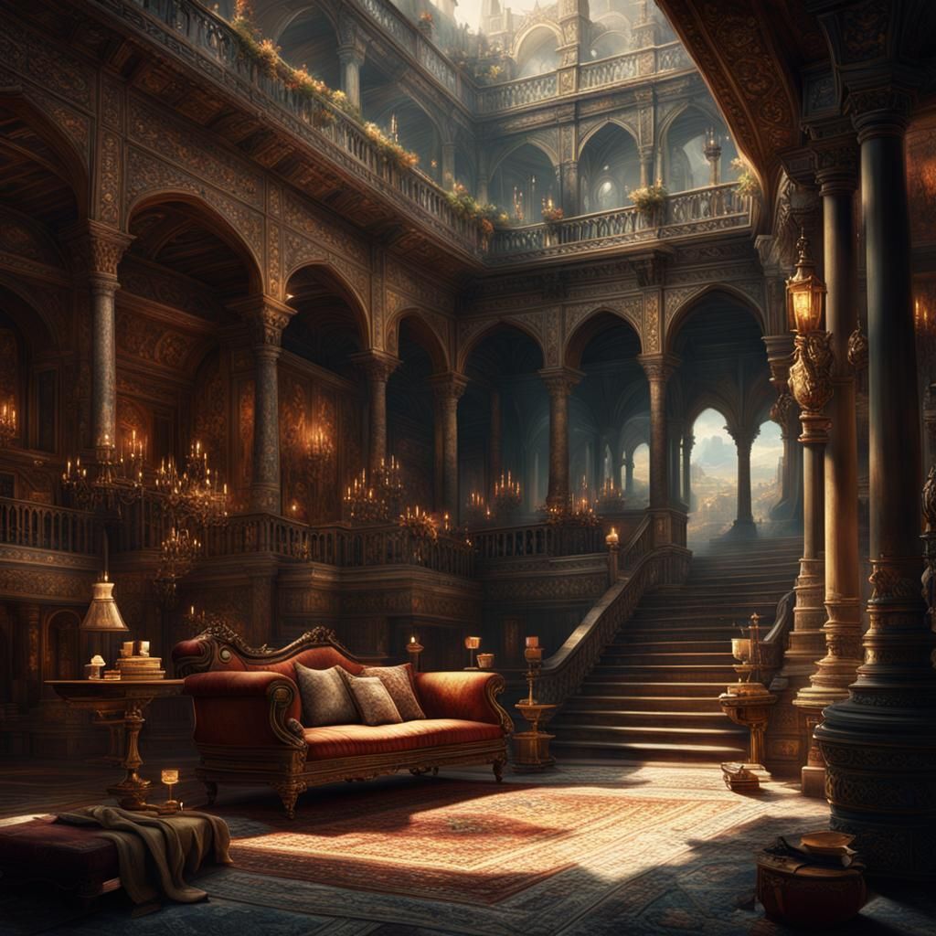 Epic Lute: Intricate Digital Matte Painting