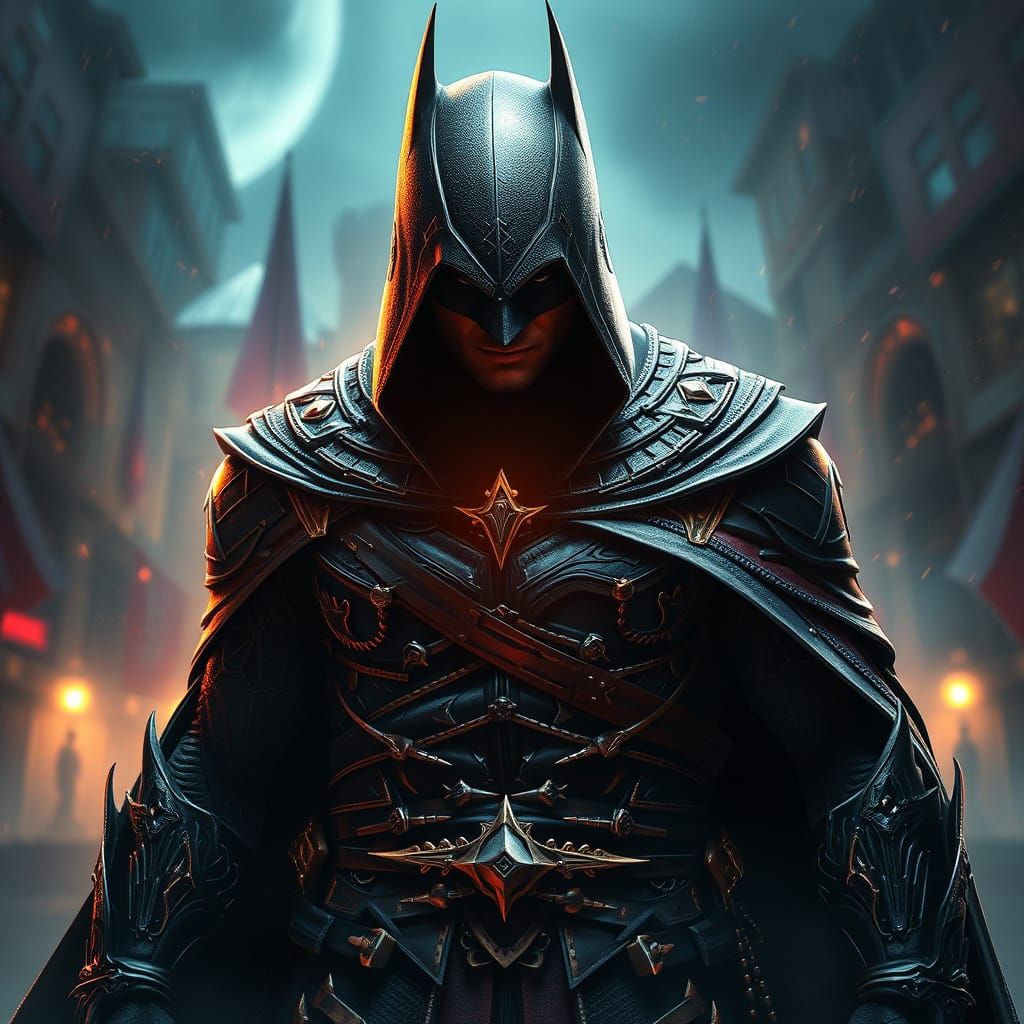 Batman in a Cinematic Maximalist Digital Artwork