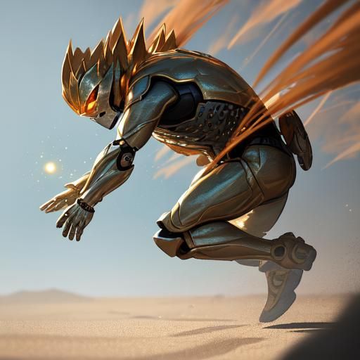 Sand Sprinter Leaps in Golden Hour: Sci-Fi Macro