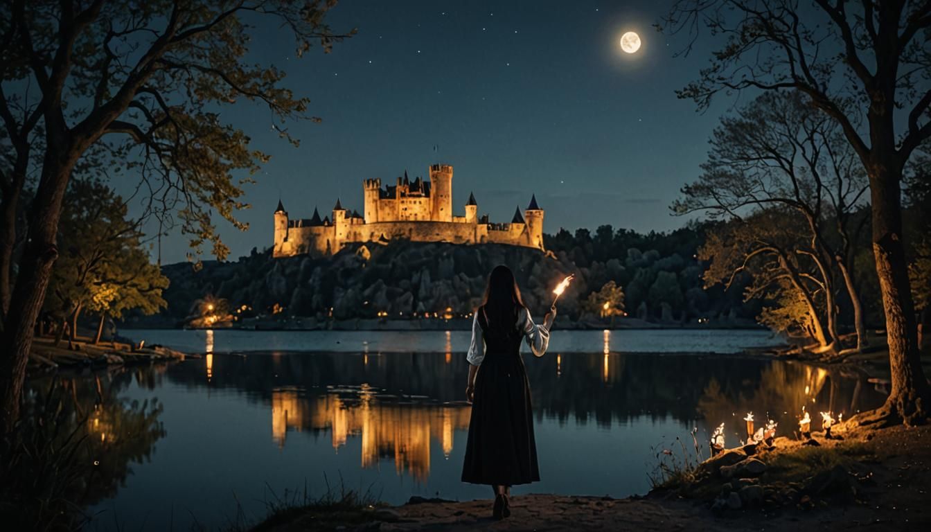 Medieval Stronghold at Night: Professional Photography