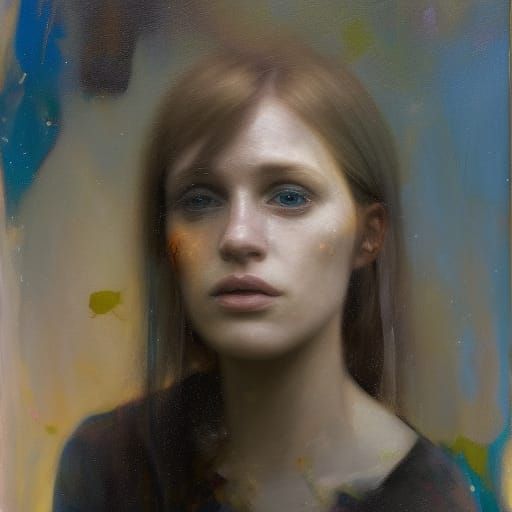 Melancholy Portrait in Oil, Classic Lighting