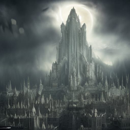 Epic Vampire God in Dramatic Digital Painting