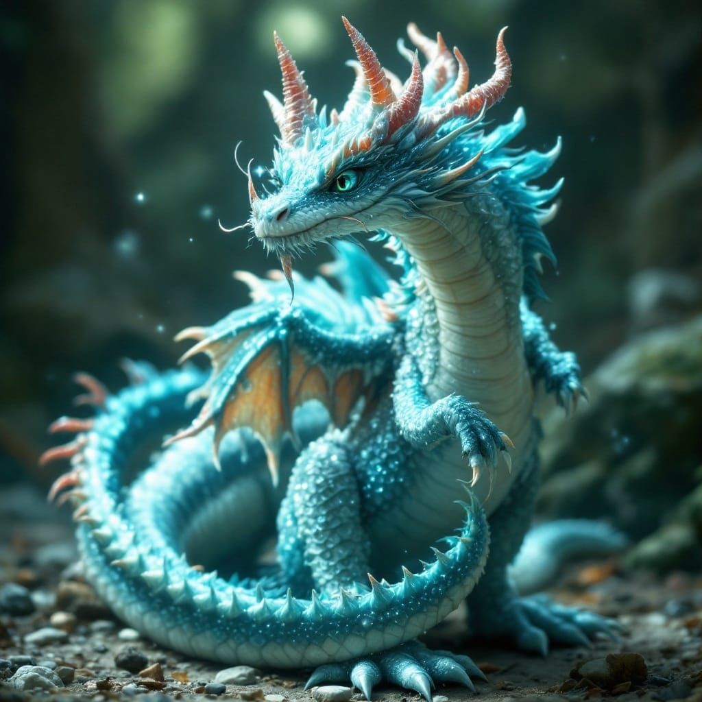 Opalescent Dragon with Pearlescent Scales