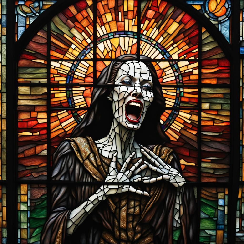 Pinhead as Stained Glass Art