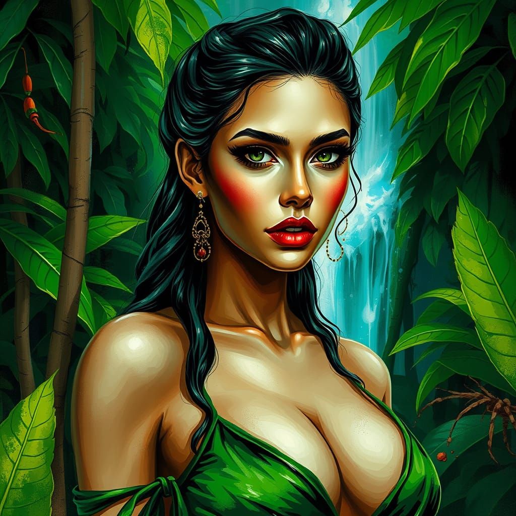 Jungle Beauty in Expressive Speedpaint Style