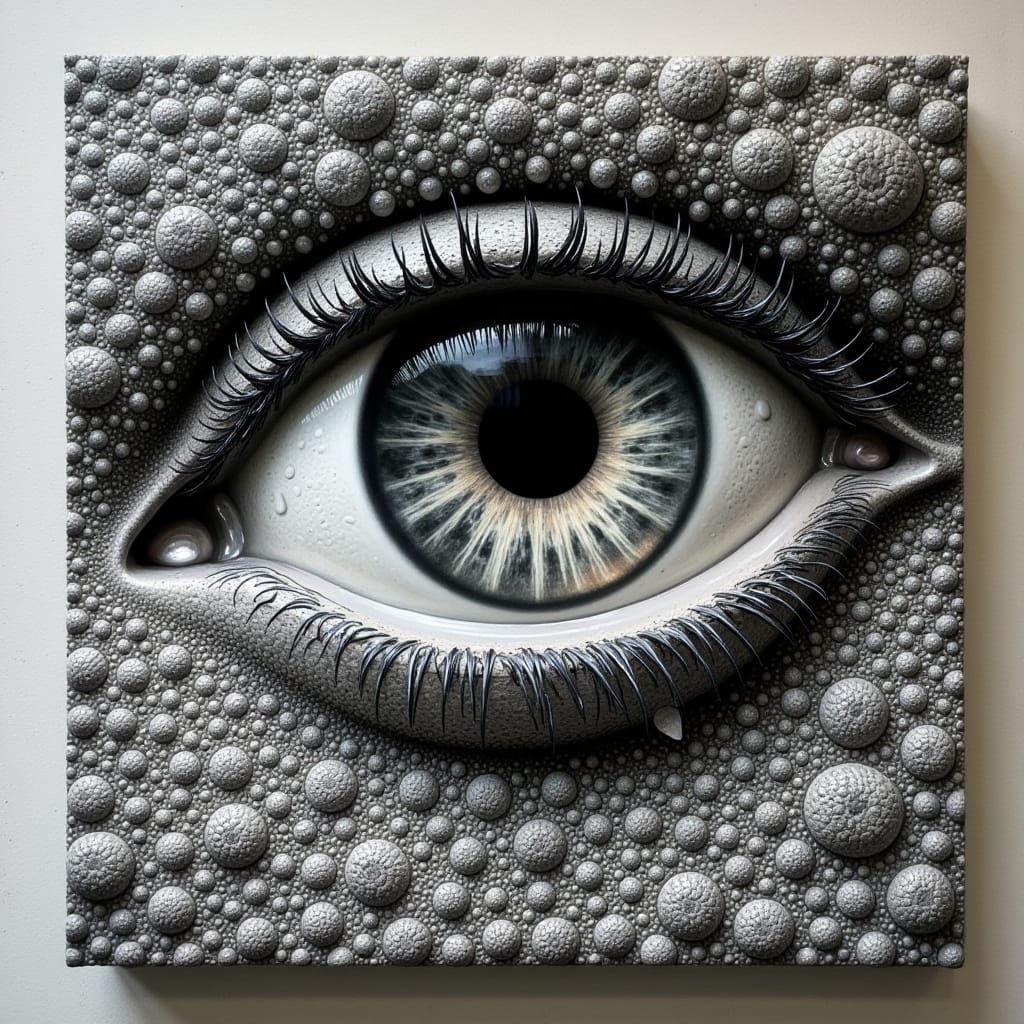 Surrealist Mermaid Escaping Eyeball Canvas