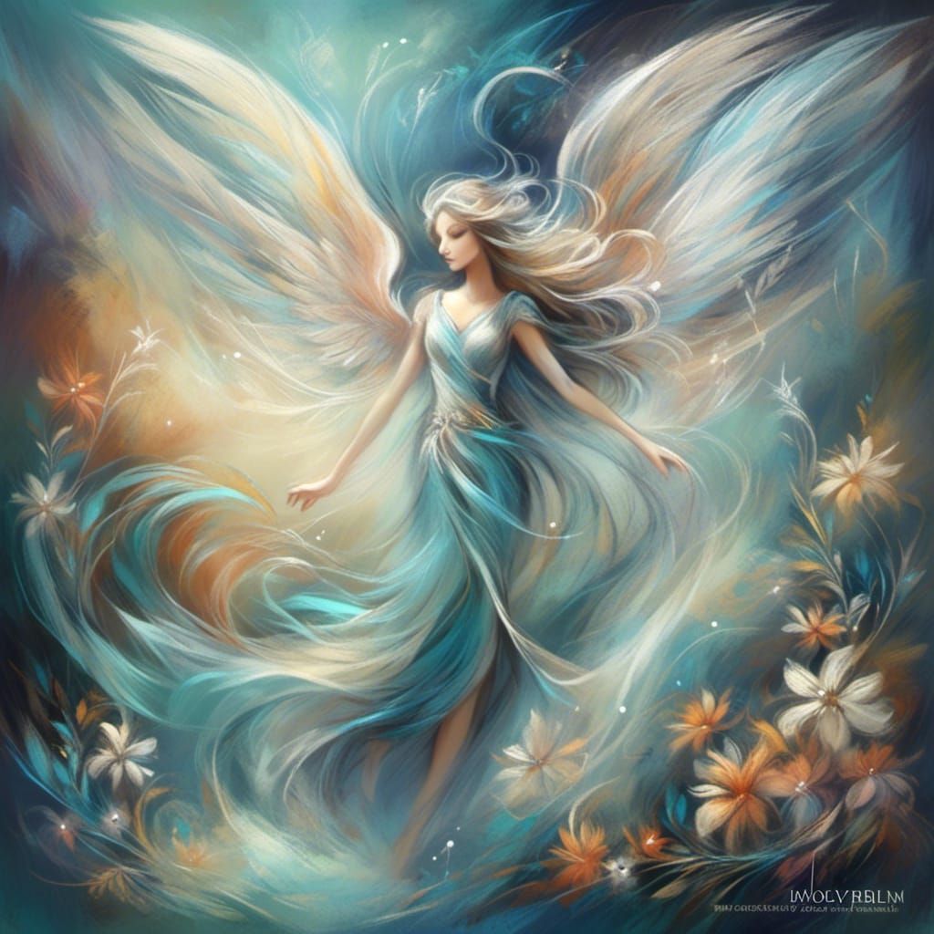 an angel in ethereal fantasy
