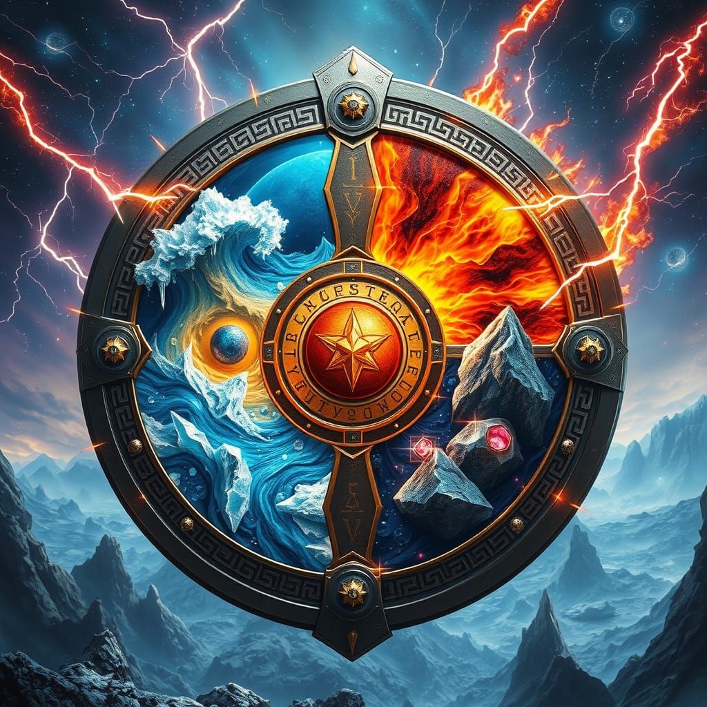 Ethereal Elemental Shield Radiates Cosmic Power