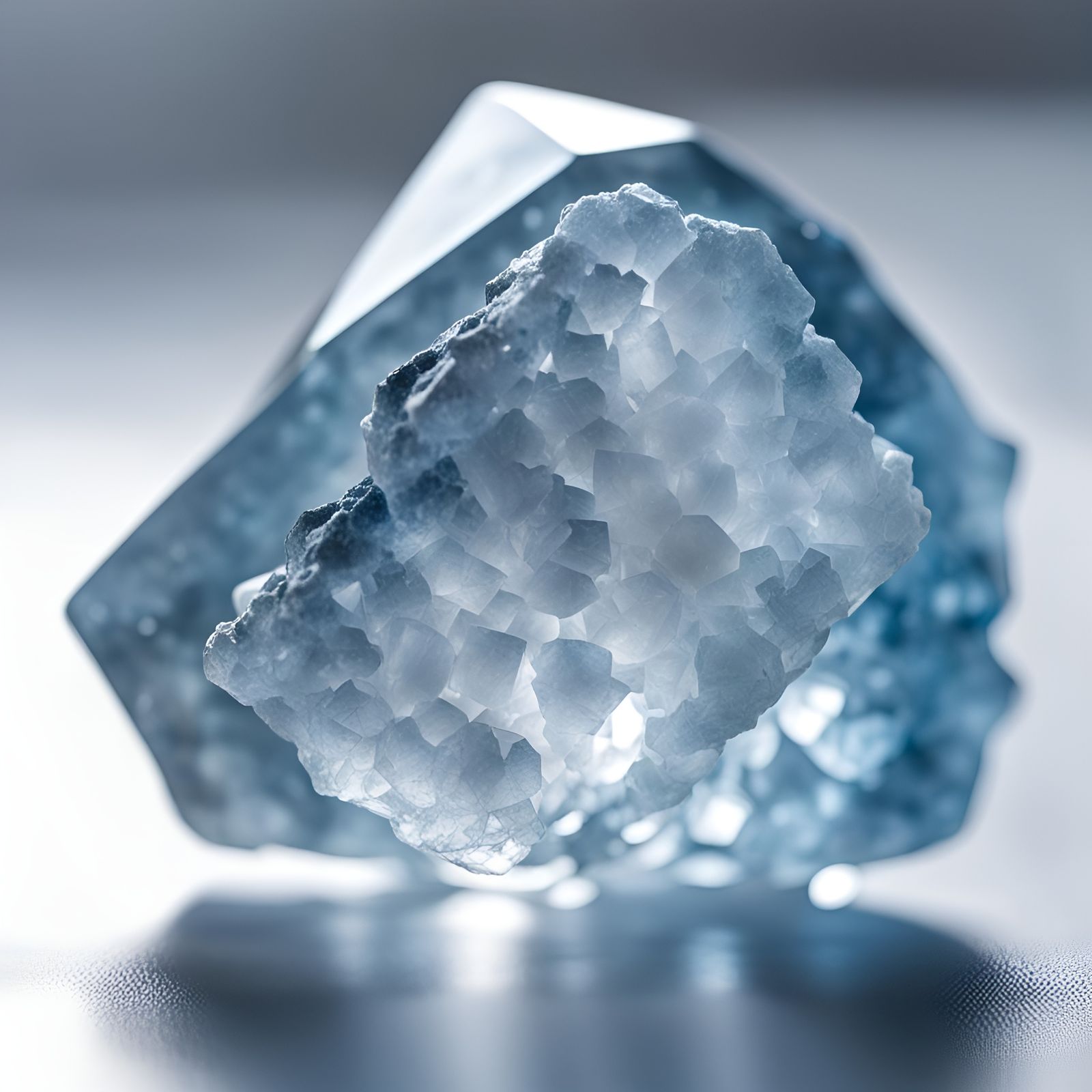 Macro Shot of a Single Celestite Gem