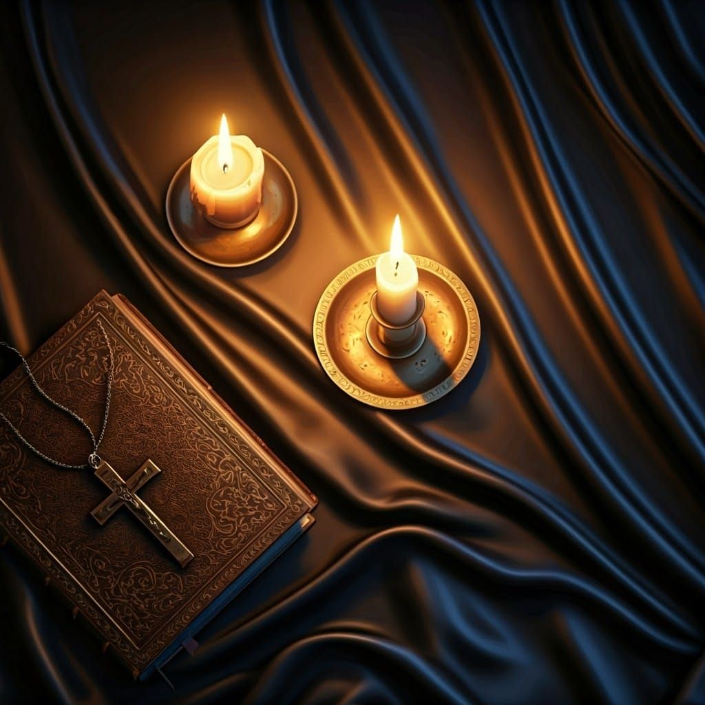 Dark Fantasy Film Still with Luxurious Still Life