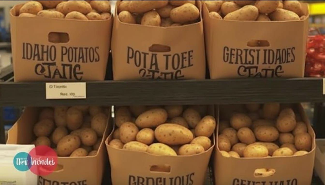 Ethereal Glowing Idaho Potatoes in Misty Display