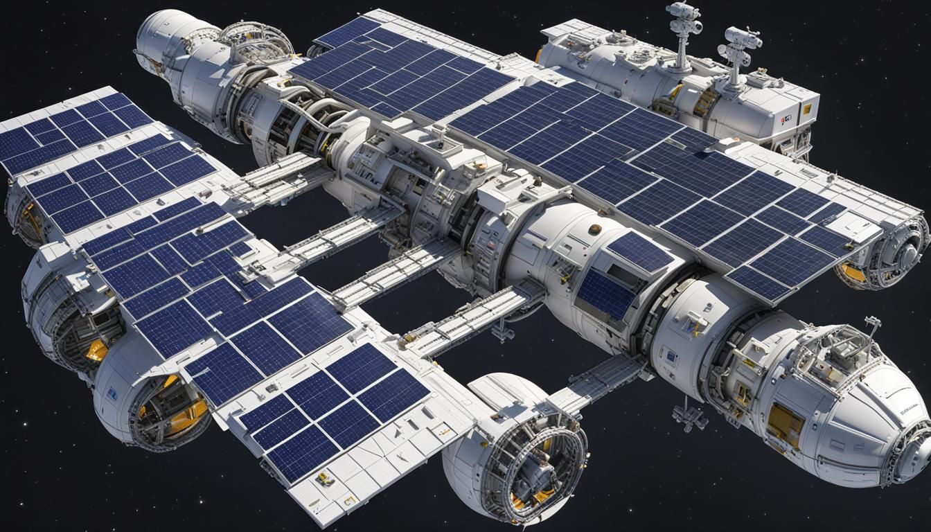 Detailed Space Station Model with Solar Panels