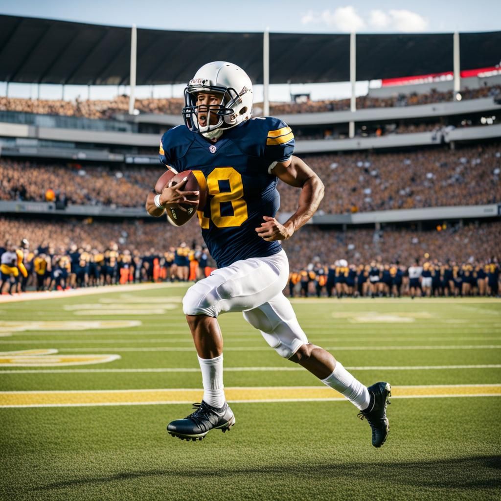 Football Player's Touchdown Run