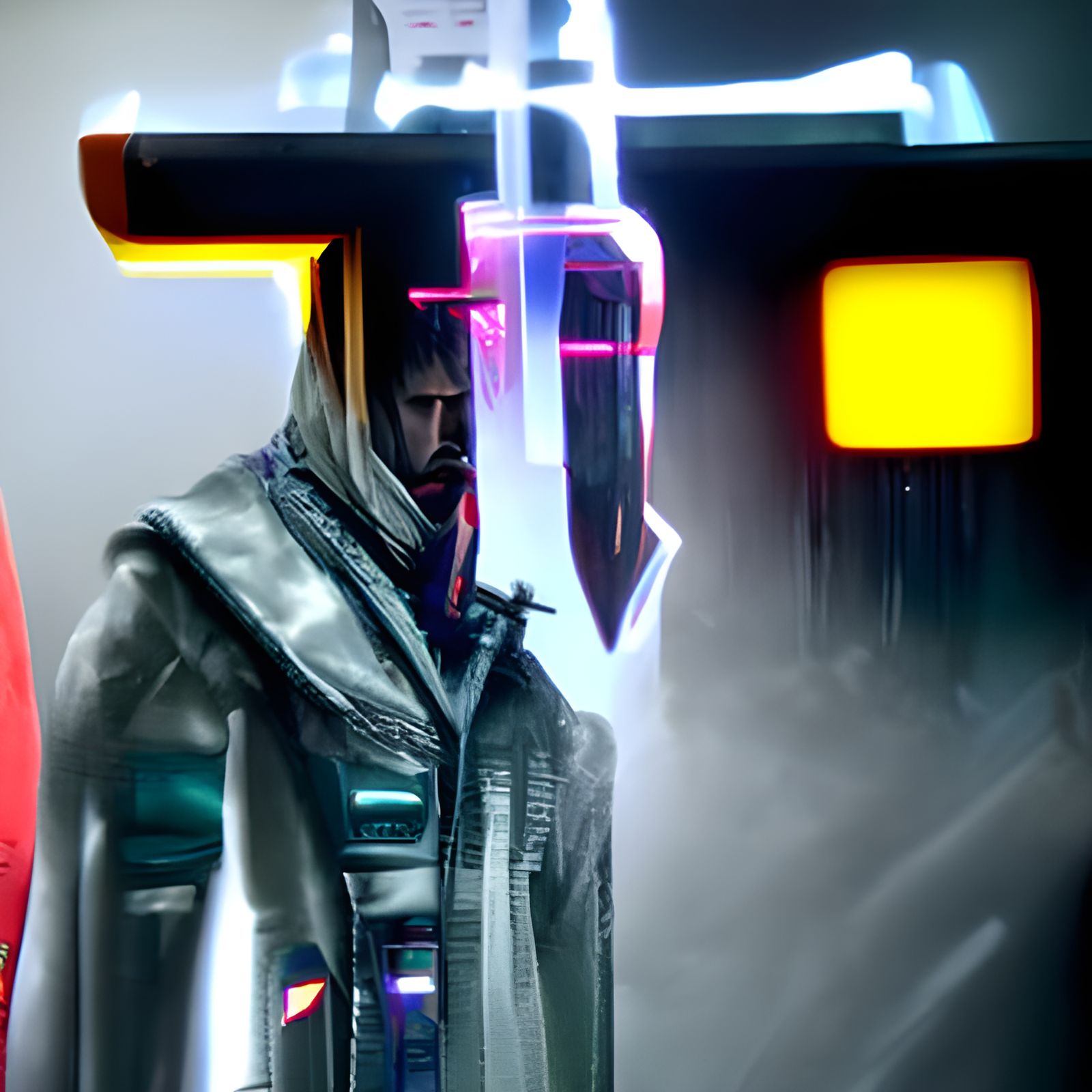 Neon Templar in Cyberpunk 2099 Style