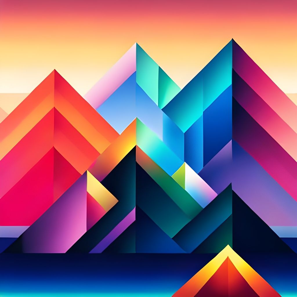 Abstract Geometric Shapes in Vibrant Colors
