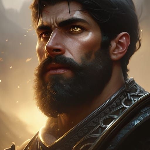 Medieval Berserker Portrait in Dark Fantasy Style