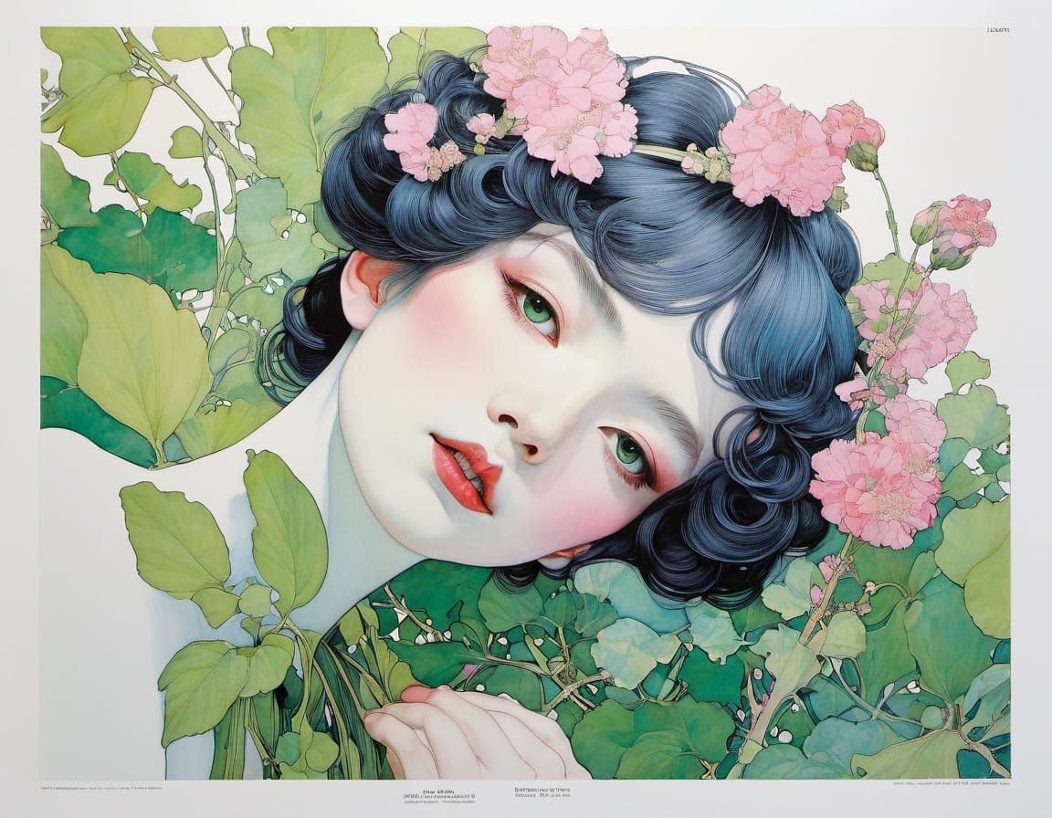 Vibrant Organic Line Drawings in Pastel Hues